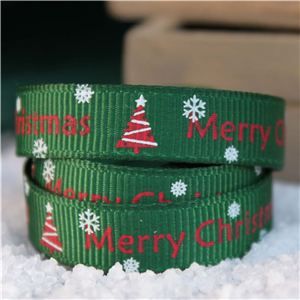 Go Grosgrain - Merry Christmas Tree Forest/Red